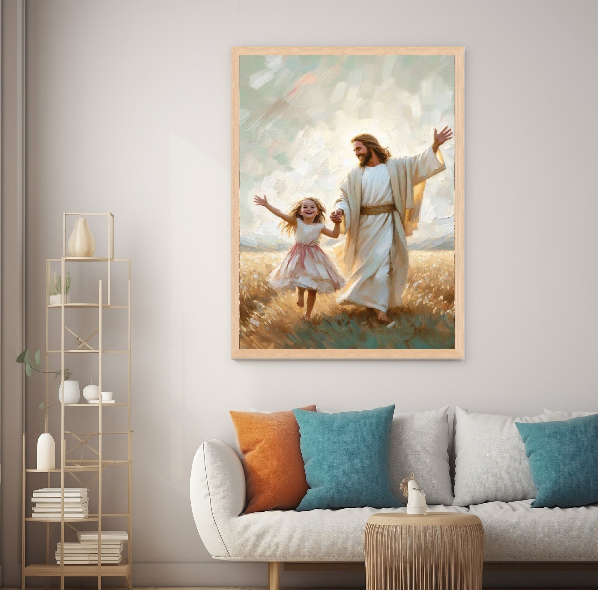 A Day for Dancing Poster, Christian Poster, Jesus with Girl, Jesus Dancing With Little Girl Poster, Bible Art Poster